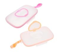 Vaguelly Étui De Rangement Pour Lingettes Humides Portable Boîte De Rangement Légère 2 Pièces En Plastique Couvercle Pratique Pour Bébés Sorties Voyages
