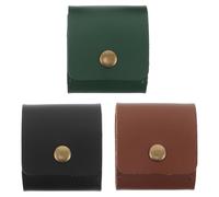 Vaguelly Étui pour médiators de Guitare 3 pièces : Sac de Rangement Pliable en Cuir synthétique avec 3 Compartiments - Support de médiators Portable pour guitaristes acoustiques et électriques