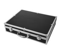 Vaguelly Étui Rigide pour 4 Microphones Portables, Mallette de Transport en Aluminium Noire avec Poignée, Organisateur de Microphone de Voyage, Protection Antichoc pour Micro sans Fil,