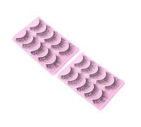 Vaguelly Faux Cils Denses à Paillettes 10 Paires Longs pour Maquillage de Scène Femmes Soirée Élégantes