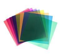 Vaguelly Filtre à Lumière Gélatine 8pcs pour Éclairage LED et Flash Stroboscopique, Feuilles PC Transmission de Couleur Stable pour Scène et Éclairage DJ