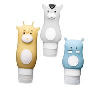Vaguelly Flacon Rechargeable Cartoon pour Voyage Lot de 3 Distributeur de Cosmétiques Étanche pour Shampoing et Maquillage Compact et Pratique pour Voyage d'Affaires