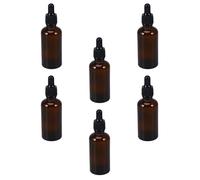 Vaguelly Flacons Compte-Gouttes en Verre 6Pcs Rechargeables Pratiques pour Huile Essentielle Parfum Liquide Bouteilles Compactes pour Maison Laboratoire Salle de Classe