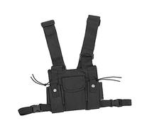 Vaguelly Gilet De Sécurité Professionnel avec Pochette Radio Réglable pour Homme Et Femme à Dos avec Trois Poches Accessoire Durable pour Organisation des Outils De Communication