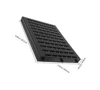Vaguelly Grille de Caniveau Plastique Noire 200x250x25 Mm pour Drainage Extérieur, Couverture Drain Étanche, Bloc Anti-éclaboussures, pour Jardins, Cours et Trottoirs