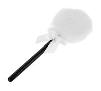 Vaguelly Houppette de Beauté en Peluche Blanche Douce avec Poignée, Toucher Délicat pour Appliquer Poudre Sèche, pour Salon ou Panier de Bain