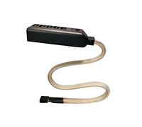 Vaguelly Hub Ventilateur PC Ports RGB Réglable pour Boîtier Répartiteur Pwm Sorties Fixation Magnétique Câble Tressé Durable pour Refroidissement PC