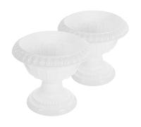 Vaguelly Jardinière à Colonne Romaine Pot De Fleurs Délicat Ensemble De 2 Mini Pots De Fleurs en Plastique Et Solide pour Décoration De Mariage Et Balcon 14 Cm