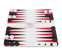 Vaguelly Jeu de Backgammon de Voyage Portable en Caoutchouc, Tapis Solide Antidérapant, Léger et Compact, pour Jeux de Société en Plein Air et Loisirs en Famille