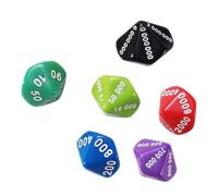 Vaguelly Jeu de Dés Numériques à Plusieurs Faces, 6 Pièces en Plastique Léger, pour Soirées Entre Amis et Jeux de Société Couleur Aléatoire