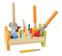 Vaguelly Jouet Éducatif à Marteler en Bois pour Tout-Petits, Établi à Chevilles Coloré, Bois Massif Solide, Développement Motricité Fine, Jeu D’éveil Pédagogique Garçon Et Filles, 1 Set