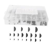 Vaguelly Kit D'assortiment De Clés Woodruff 135 Pcs en Acier Au Carbone Clé De Rechange Semi-Circulaire Outils De Mécanique pour Réparation Compatible M2-m10 Ensemble Solide Et Pratique