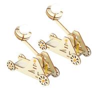Vaguelly Kit de 2 Ensembles : kit de trébuchet en Bois à Monter soi-même - modèle de Projet Scientifique STEM, Jouet d'expérimentation Physique, Artisanat éducatif pour l'apprentissage de