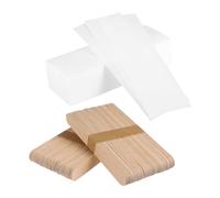 Vaguelly Kit De 200 Bandes De Cire Corps Visage Avec Bâtonnets Applicateurs Plats Et Souples Pour Épilation La Cire à Domicile