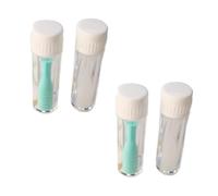 Vaguelly Kit de 4 Ventouses en Silicone pour Lentilles Rigides, Surface Antidérapante, 2 Vertes et 2 Blanches, pour Usage Quotidien à Domicile