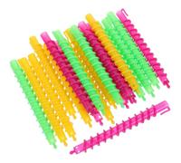 Vaguelly Kit de Permanente à Domicile 100 Bigoudis Spiralés en Abs, Doux Cheveux, pour Coiffer Différentes Coiffures la Maison Couleur Aléatoire