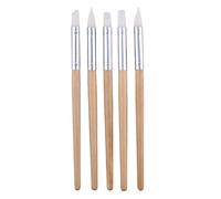 Vaguelly Kit de Sculpture Ranger 5 Pièces pour Poterie en Bois et Silicone, Outil de Sculpture en Argile Facile à Nettoyer pour Projets d'art en Pâte Polymère