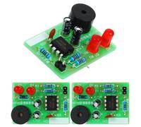 Vaguelly Kit D'entraînement Soudure Électronique 3 Sets Circuit Flash Vert, Plaque Rf4, Composants Complets pour Apprentissage DIY et Pratique de Soudure Facile