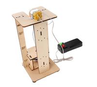 Vaguelly Kit DIY Élévateur Bois pour Garçon Fille Jeu Éducatif Stem Modèle Élévateur à Trois Matériaux Prêts à pour Apprentissage Scientifique et Expérience Mécanique