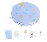 Vaguelly Kit Souvenir D'empreintes De Bébé Mains Et Pieds Pour -né, Léger Et Portable, Argile Douce Bleu Clair, Présents Naissance, Complet