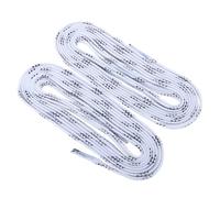 Vaguelly Lacets Cirés Hockey Glace Blanc Anti-Gel en Polyester et Coton, Paire de Remplacement pour Chaussures de Hockey et Ski, Sport