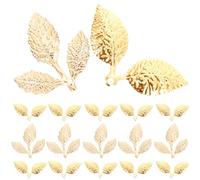 Vaguelly Leaf Pendants 100pcs Alloy Jewelry Components for Hair Pins and Keychains with Smooth Texture and Bright Colors
