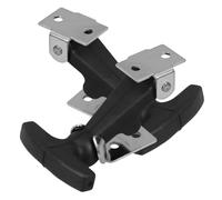 Vaguelly Loquet de Capot en Acier Inoxydable Poignée T Flexible et Caoutchouc Élastique, Remplacement pour Capot Moteur et Boîte à Outils, Noir, Lot de 2