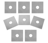 Vaguelly Lot de 10 Cache-tuyaux Muraux Argentés, Plaques de Plomberie 8,6 X 8,6 Cm, Couvercle de Bride Décoratif pour Trou D’évacuation 2,2 Cm, Protection Anti-poussière et Étanchéité,
