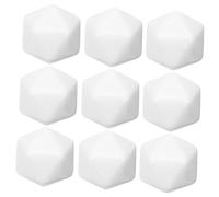 Vaguelly Lot de 10 Dés Vierges Acryliques 20 Faces Blancs 2,5 Cm pour Garçon Et Filles Cubes Sculptables Artisanat Peinture Bricolage Mathématiques Éducatif
