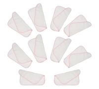 Vaguelly Lot de 10 Mouchoirs en Coton Double Épaisseur Bébé, Serviettes D'allaitement Absorbantes, Petites Serviettes Rouges pour Visage, Tissu Pur Coton, Usage Quotidien Bébé