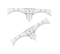 Vaguelly Lot de 10 set de Règles à Sourcils Jetables en Plastique Guide de Mesure Flexible pour Microblading et Maquillage Permanent Outil Professionnel pour Positionnement Longueur et