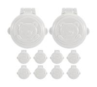 Vaguelly Lot de 10 Verrous de Sécurité Garçon et Filles en Plastique Robuste, Cache-bouton Anti-pression pour Lave-linge et Sèche-linge, Protection Interrupteur D'arrêt, Couvre-bouton