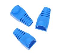Vaguelly Lot de 100 Cache-câbles Réseau Rj45 Cat5 Cat6, Bottes De Connecteur en Plastique Bleu, Protection Anti-Pliage Compacte, Usage Domicile Et Bureau, Léger Et Portable