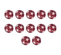 Vaguelly Lot de 12 Ballons de Football en Résine 31Mm pour Foot de Bureau Ballons de Remplacement Solide Couleur Rouge Foncé et Blanc Accessoires pour Jeux de Football de Table et Foot