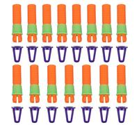 Vaguelly Lot de 15 Rallonges de Crayon en Plastique Taille-Crayon Intégré Capuchons pour Crayons Cire et Pastel Huile Prolongateur de Bâton de Dessin pour Kit Peinture et Fournitures