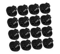 Vaguelly Lot de 16 Patins Antidérapants en Caoutchouc Noir pour Brûleur de Cuisinière à Gaz, Pieds Stables et Faciles à Installer, Accessoires pour Poêle à Gaz