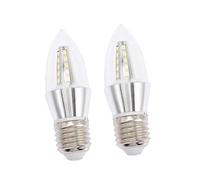 Vaguelly Lot de 2 Ampoules LED Candélabres E27 5w 6500k Lumière Froide Éclairage Usage Intérieur Extérieur Durée Longue