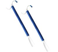 Vaguelly Lot de 2 Bâtonnets D’Aide à L’Habillage ABS pour Personnes Âgées et Handicapées Chausse-Pieds Pratiques Portable Couleurs Ivoire et Bleu Accessoire pour Faciliter Enfiler