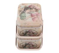 Vaguelly Lot de 2 Boîtes de Rangement en Fer-blanc pour Œufs de Pâques avec Poignée, Coffret Portable pour Bonbons et Biscuits, Format Moyen, Couleur Festive, Décoration et Rangement