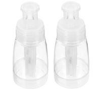 Vaguelly Lot de 2 Bouteilles de Poudre Coiffure Transparentes 180ml Pulvérisateur Portable pour Salon de Barbier Usage Professionnel et Voyage