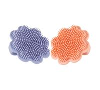 Vaguelly Lot De 2 Brosses Pour Croûtes De Lait : Brosse De Bain En Silicone Pour Bébé, Peigne À Shampoing Lion Baby, Brosse À Cheveux En Silicone Souple Pour Bébé, Exfoliant Pour Cuir