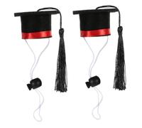 Vaguelly Lot De 2 Chapeaux De Remise De Diplôme pour Hamster Accessoire De Costume Amusant pour Fête Chapeau pour Animal De Compagnie Mini Chapeaux pour Maman Accessoires pour Petite
