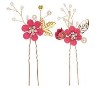 Vaguelly Lot De 2 Épingles À Cheveux Décoratives En Perles Pour Femme Diadèmes Pour Cheveux Jolies Pinces À Cheveux Nœuds Élégantes Pour Demoiselles D'Honneur Boucles