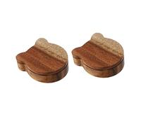 Vaguelly Lot De 2 Étuis À Médiators en Bois pour Guitare Acoustique/électrique Portables Lisses pour Soirée Musicale