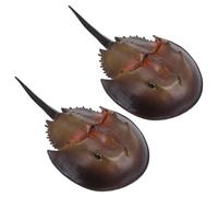 Vaguelly Lot de 2 Figurines de Crabe en Plastique, 17,8 cm, Animaux Marins réalistes, décoration pour Enfants