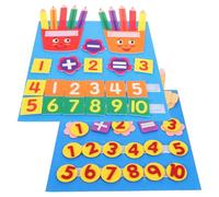 Vaguelly Lot de 2 Jouets éducatifs en Feutre pour Tout-Petits, Apprentissage des nombres et des mathématiques, Planche en Feutre, matériel de Manipulation préscolaire, Jeu de Voyage, Jouet de