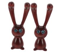 Vaguelly Lot De 2 Masseurs Gua Sha En Bois En Forme De Lapin Pour Le Visage Et Le Nez, Outils De Massage Pour Le Lifting De La Mâchoire Et La Réduction Des