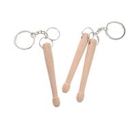 Vaguelly Lot De 2 Mini Porte-Clés Pour Baguettes De Batterie Accessoires Pour Percussions Accessoires Pour Batterie Baguettes De Poche Bois Beige
