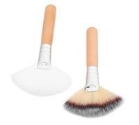 Vaguelly Lot De 2 Pinceaux De Maquillage Pour Le Visage Brosses De Mise En Valeur Poils En Nylon Doux Plus Denses Et Plus Soyeux Ne Tombent Pour Estomper Polir Ou Fixer