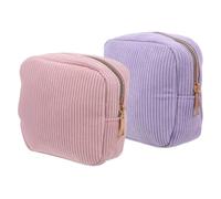 Vaguelly Lot de 2 pochettes hygiéniques petite pochette en velours côtelé pour menstruels - portable pour serviettes hygiéniques - Cadeau pour les premières règles des adolescentes (12,5 x 12,5